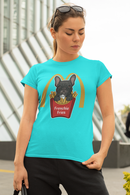 Frenchie Fries - Humorous French Bulldog And Fast Food Mashup Tee