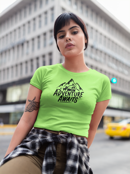 Adventure Awaits - Outdoor Camping Graphic Tee