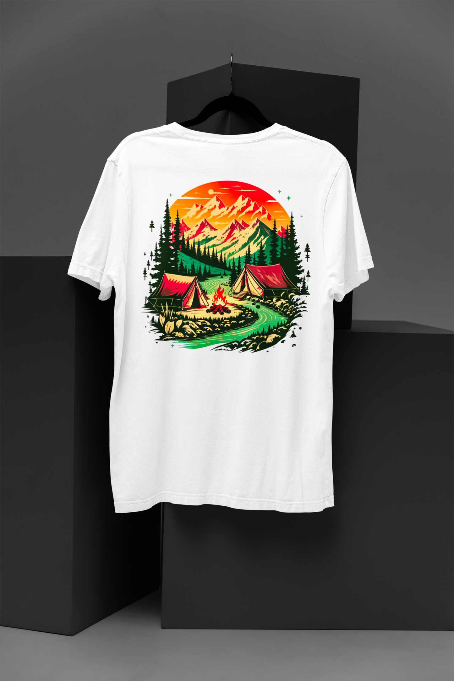 Bonfire Bliss by the River Tee – Embrace the Wilderness