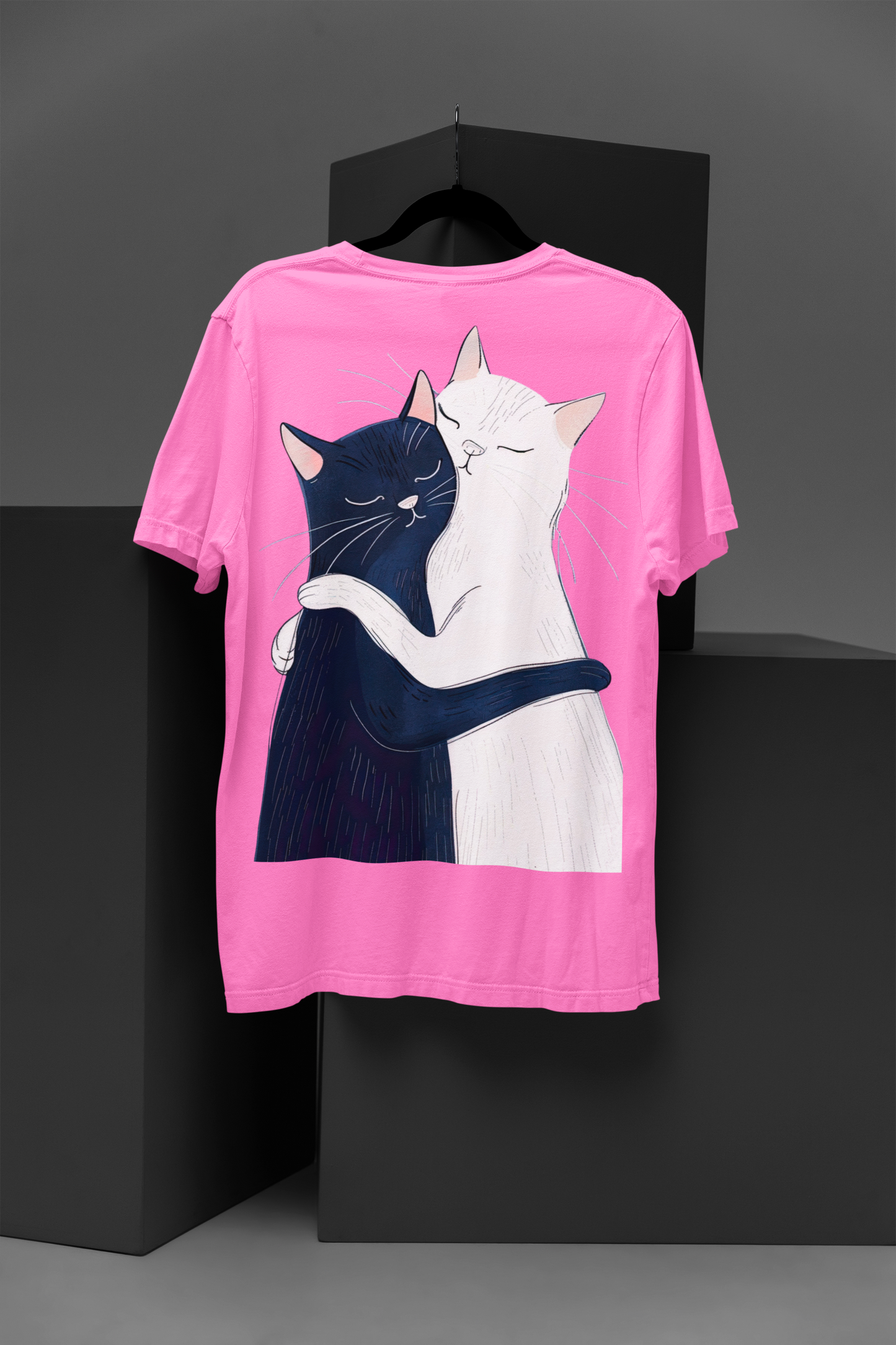 Yin Yang Cat Hug T-Shirt – Celebrating Togetherness