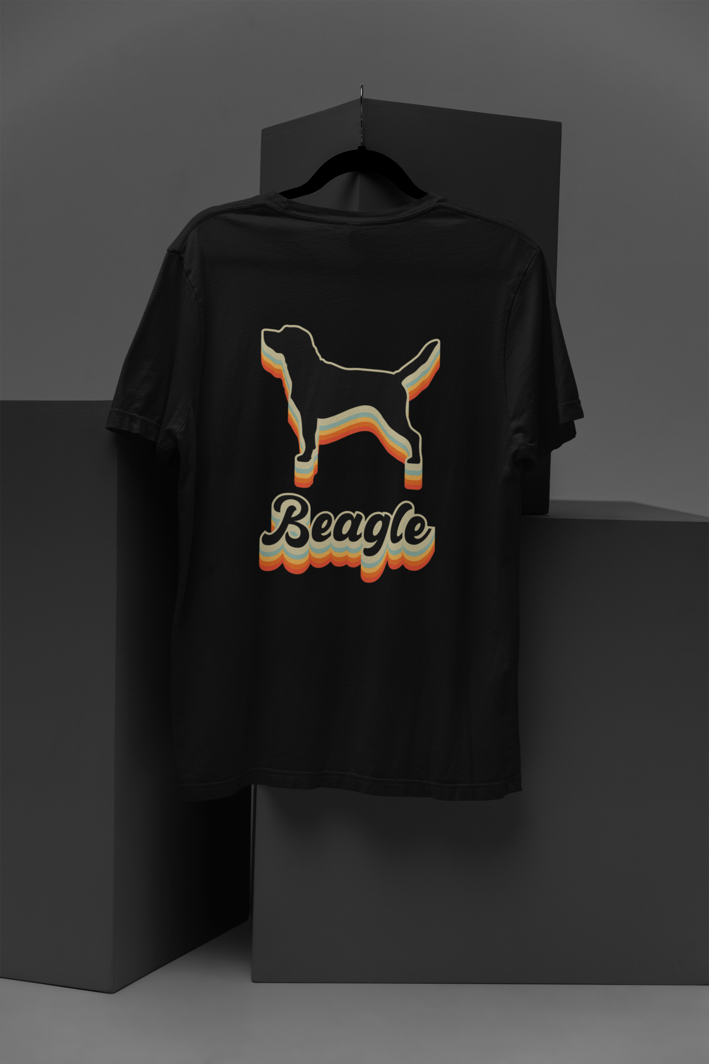 Retro Beagle Boogie - 70's Vintage Beagle Silhouette Tee