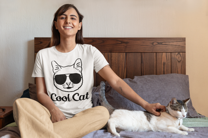 Geek Chic Feline - 'Cool Cat' Glasses Tee