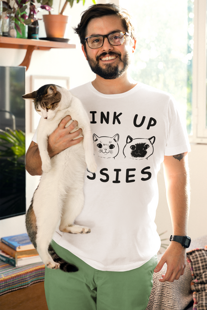 Trio of Tipsy Tabbies - 'Drink Up Pussies' Festive Tee