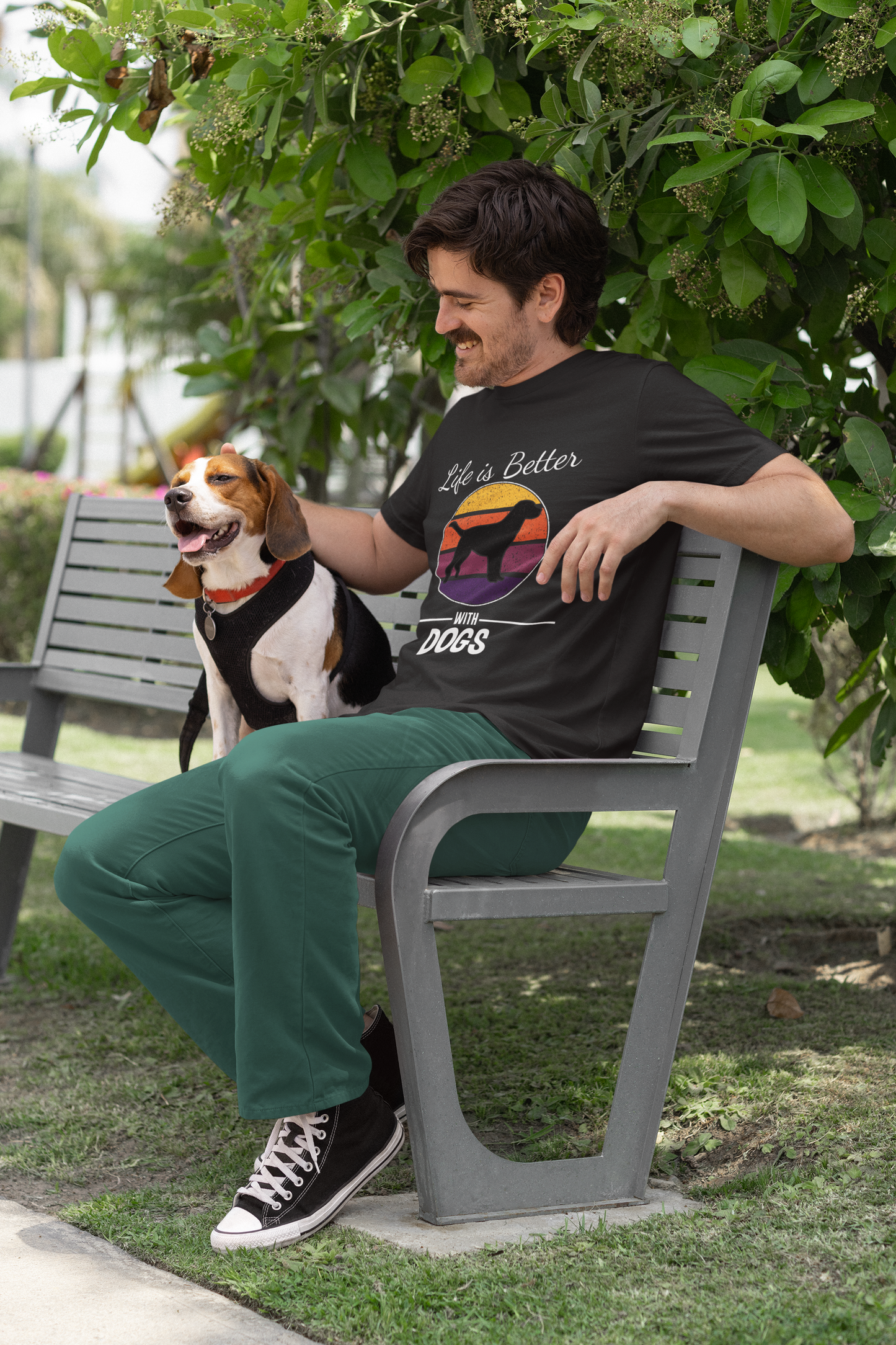 Vintage Canine Summit - 'Life Is Better With Dogs' Retro Tee