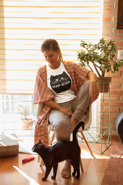 Hip Cat Statement Tee - Bold Feline Fashion