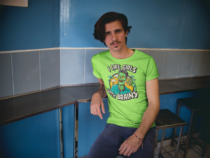 Undead Compliments T-Shirt – 'I Like Girls with Brains'"
