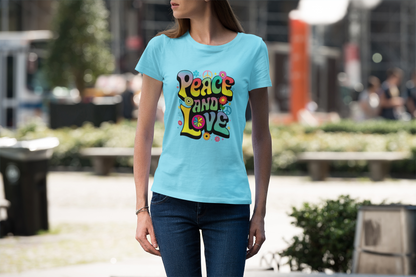 Peace and Love Tee - Groovy Flower Power Revolution
