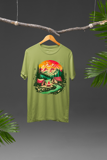 Bonfire Bliss by the River Tee – Embrace the Wilderness