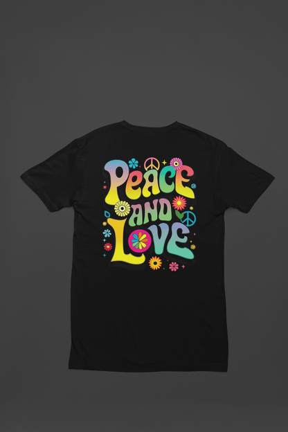 Peace and Love Tee - Groovy Flower Power Revolution