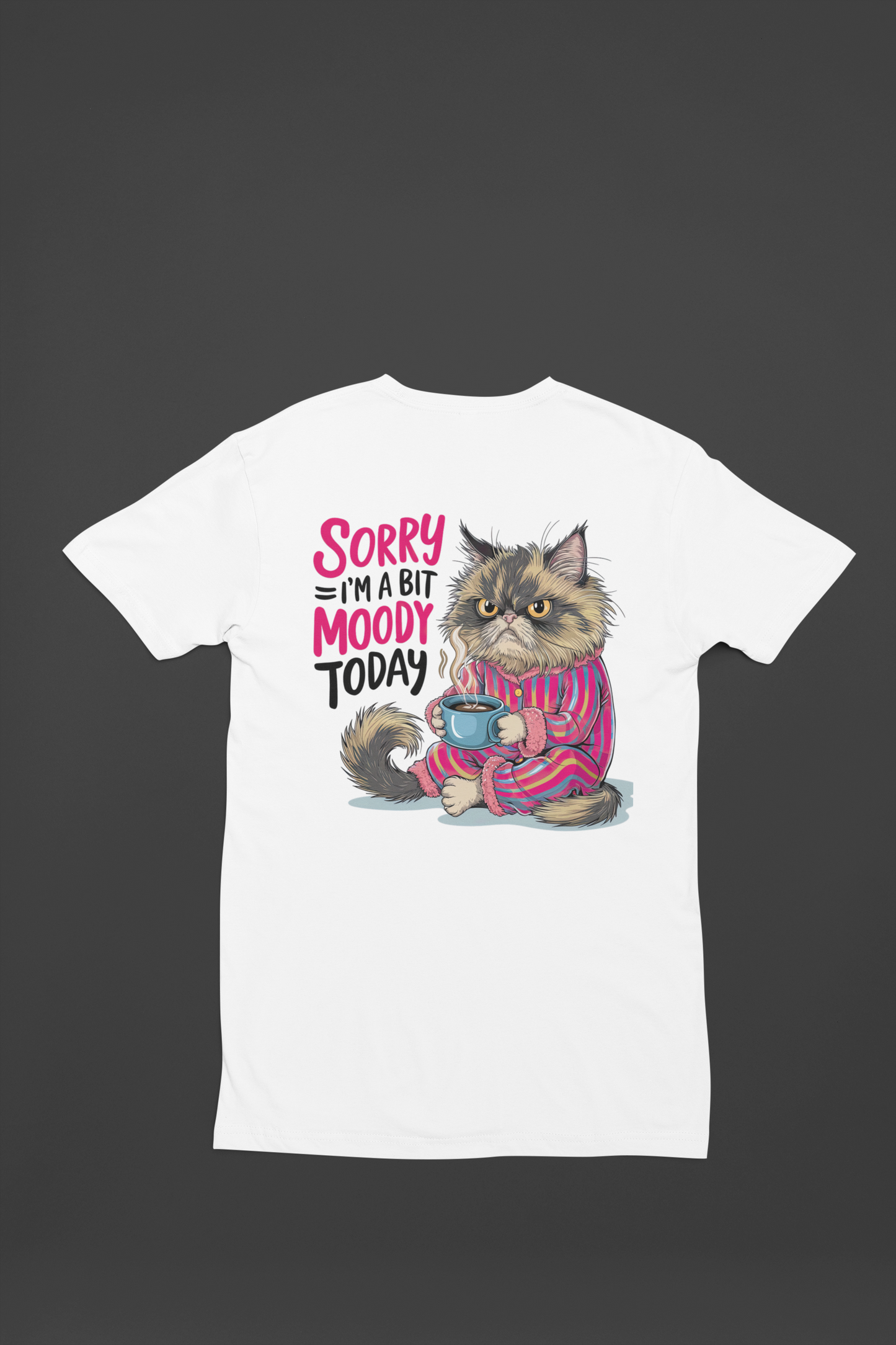 Moody Mornings Cat Tee - Embrace Your Inner Feline