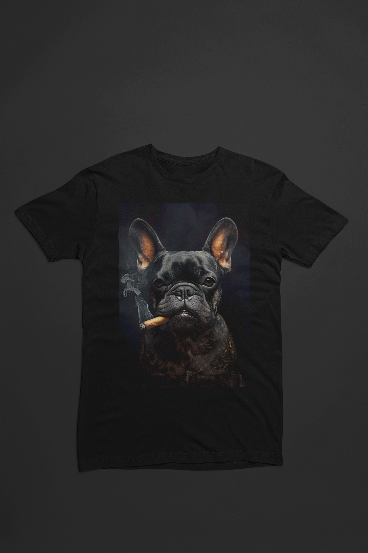 The Brooding Frenchie Tee - Edgy Elegance