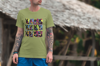 Kaleidoscope Canines Tee - Patchwork Pups in Technicolor!