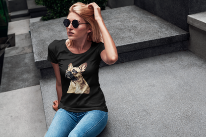 Noble Gaze French Bulldog Tee - Timeless Elegance