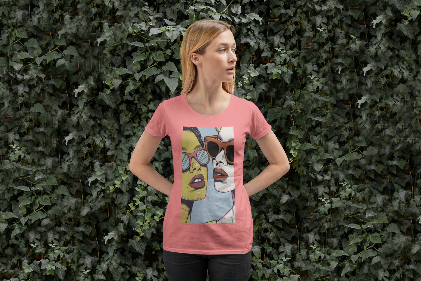Sun-Kissed Shades Tee - Bold & Beautiful Pop Art Lips