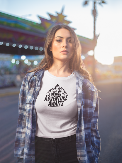 Adventure Awaits - Outdoor Camping Graphic Tee