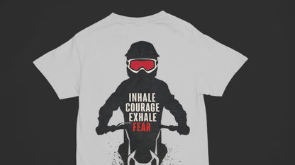 Breathe Moto - Courage Over Fear Racer Tee
