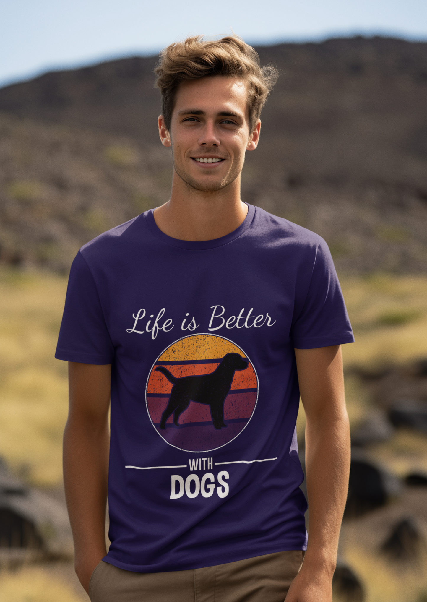 Vintage Canine Summit - 'Life Is Better With Dogs' Retro Tee
