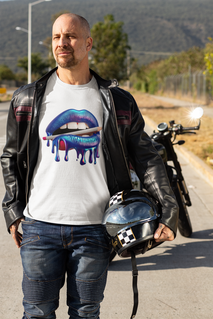 Creative Kiss Tee - Luscious Lips & Pencil Drip Art