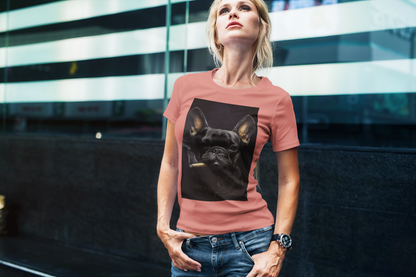 The Brooding Frenchie Tee - Edgy Elegance