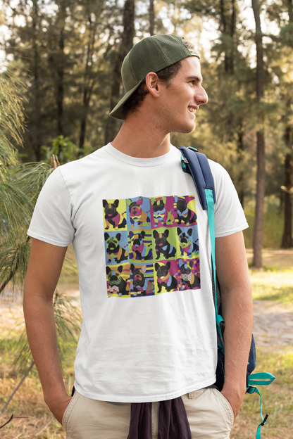 Kaleidoscope Canines Tee - Patchwork Pups in Technicolor!