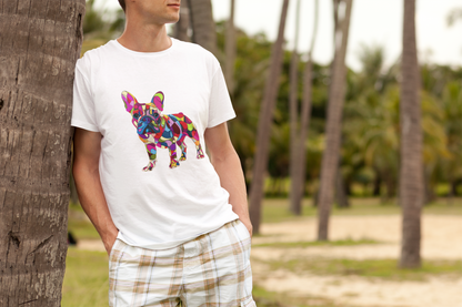 Kaleido Pup French Bulldog Tee - A Spectrum of Fun