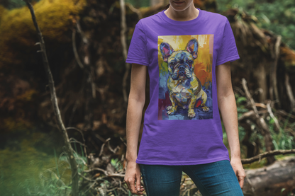 Frenchie in Color Tee - A Masterpiece of Fun