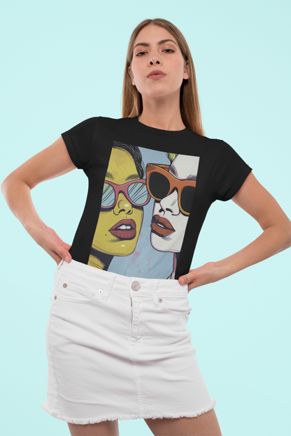 Sun-Kissed Shades Tee - Bold & Beautiful Pop Art Lips