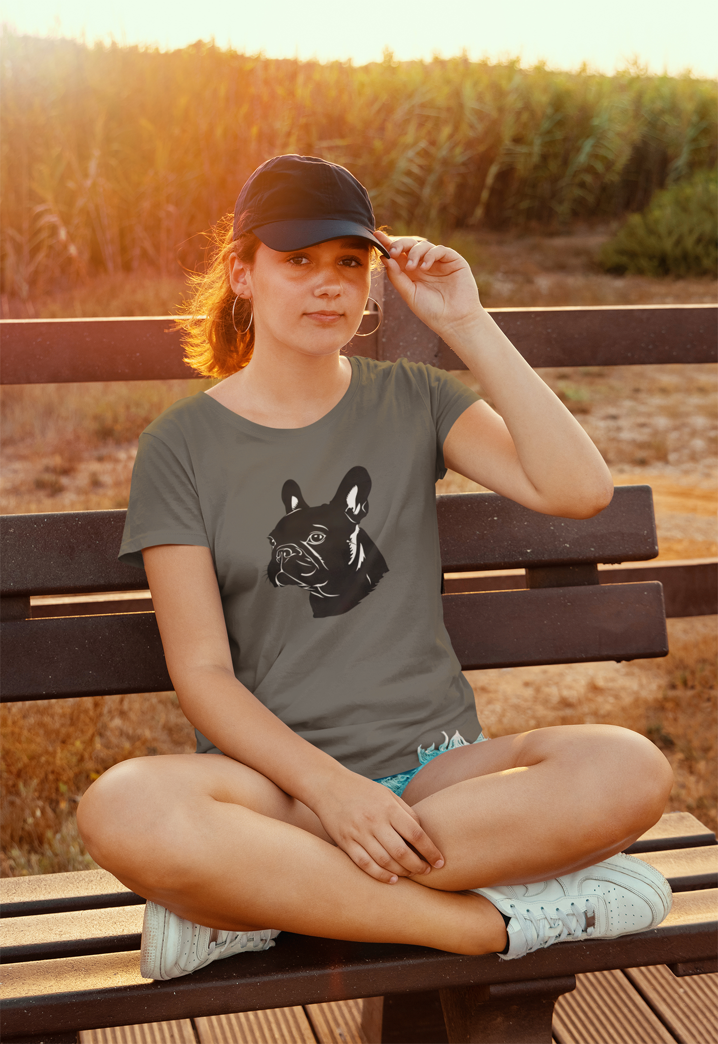 French Bulldog Silhouette Tee - Chic Canine Charm