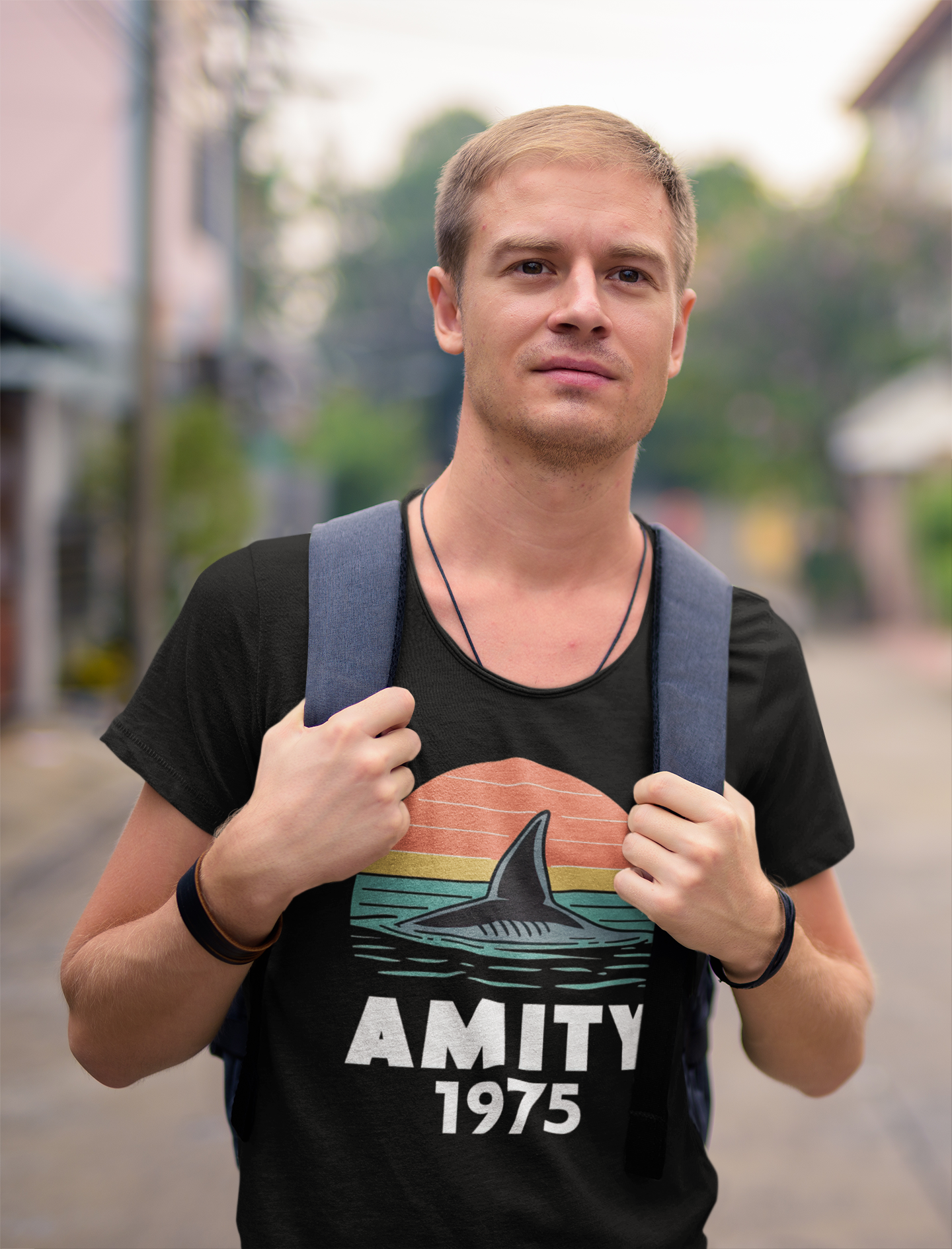Amity 1975 - Jaws Fan Tribute Graphic Tee