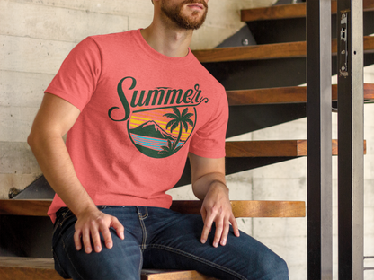 Summer Vibes - Tropical Sunset Graphic Tee