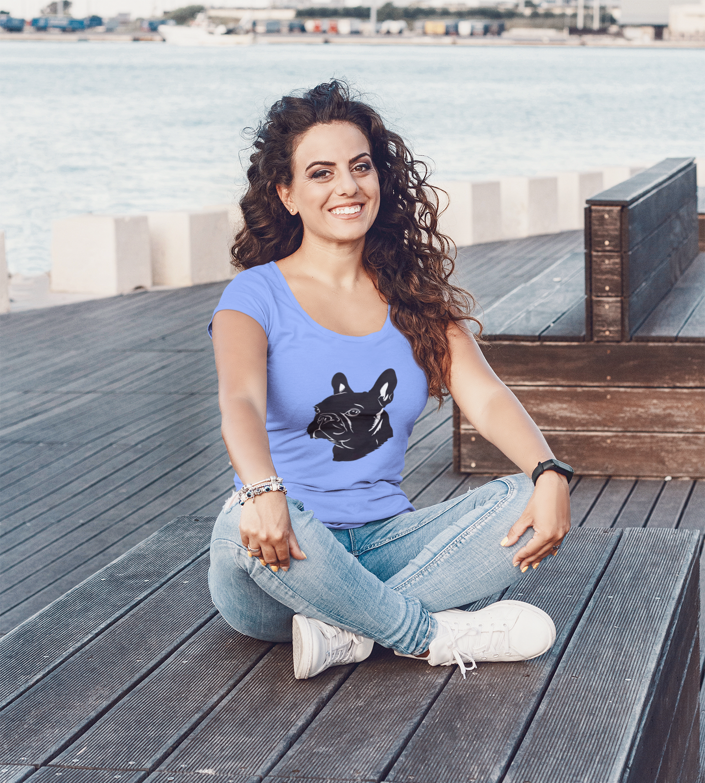 French Bulldog Silhouette Tee - Chic Canine Charm