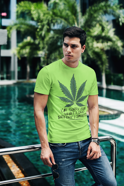 Herbal Apology - Humorous Cannabis Leaf Tee for Chill Vibes