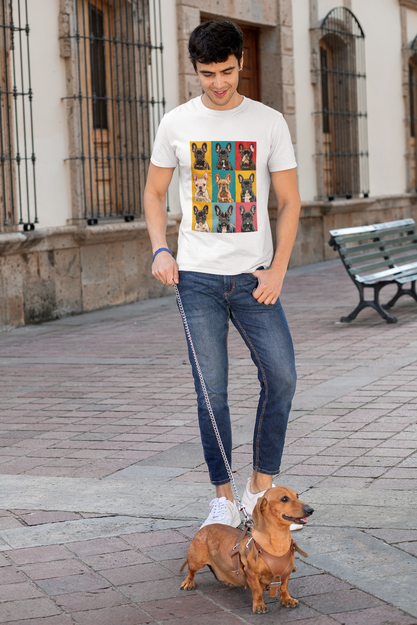 Warhol Woofs Frenchie Tee - A Pop of Pup Personality
