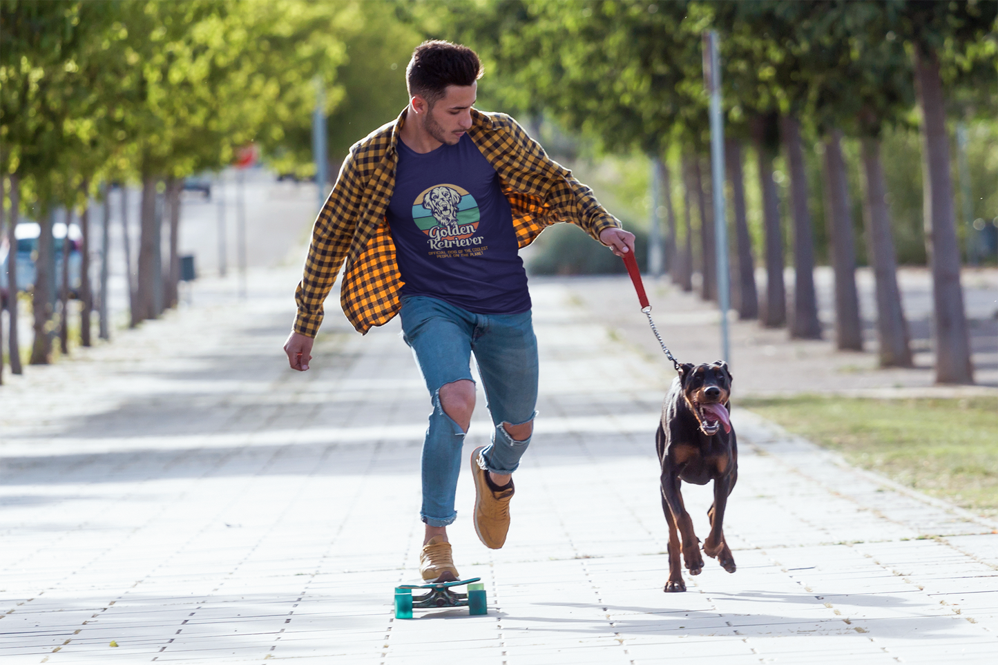 Retro Goldie Pride - 'Golden Retriever Coolest People' Vintage Tee