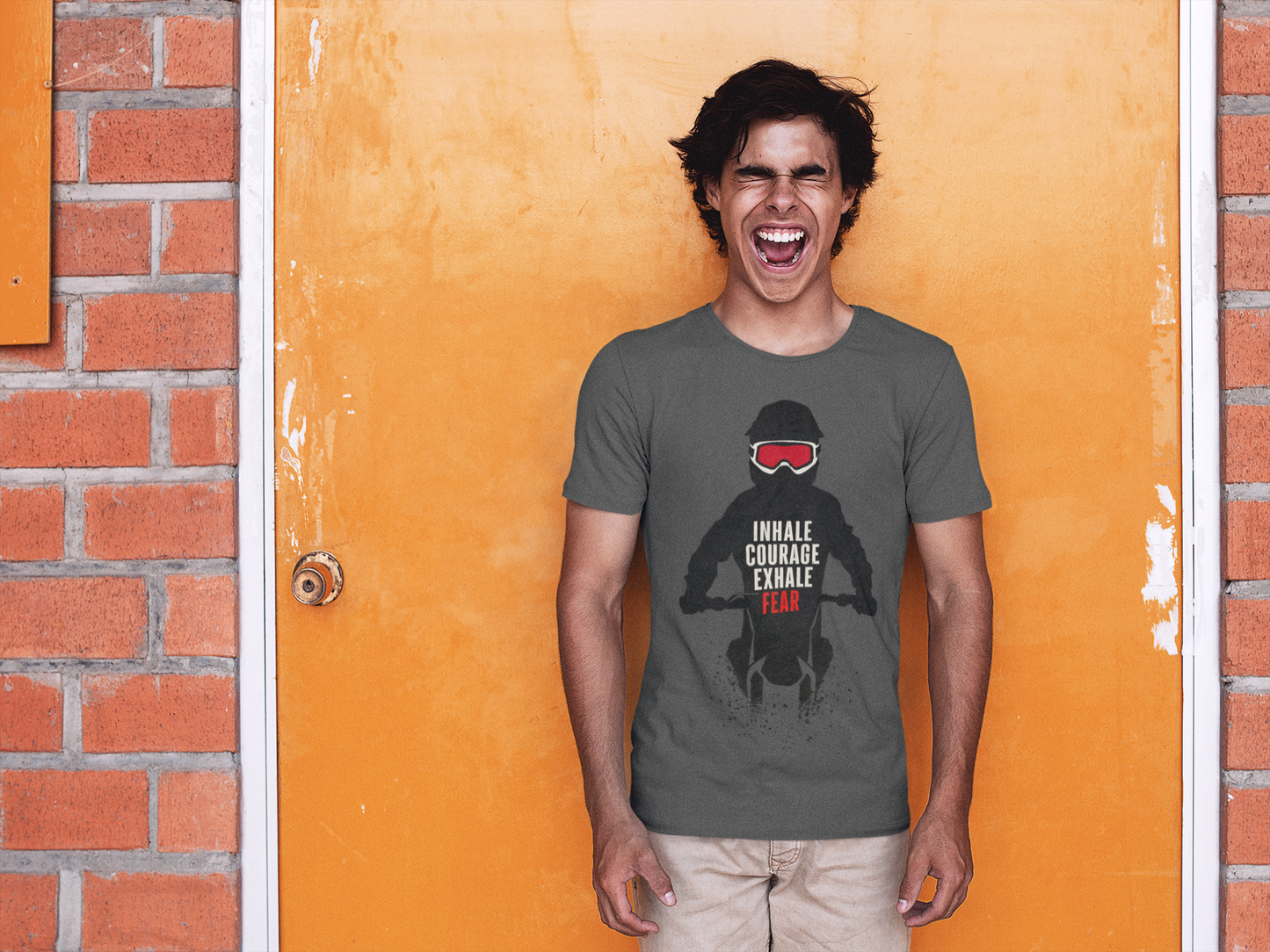 Breathe Moto - Courage Over Fear Racer Tee