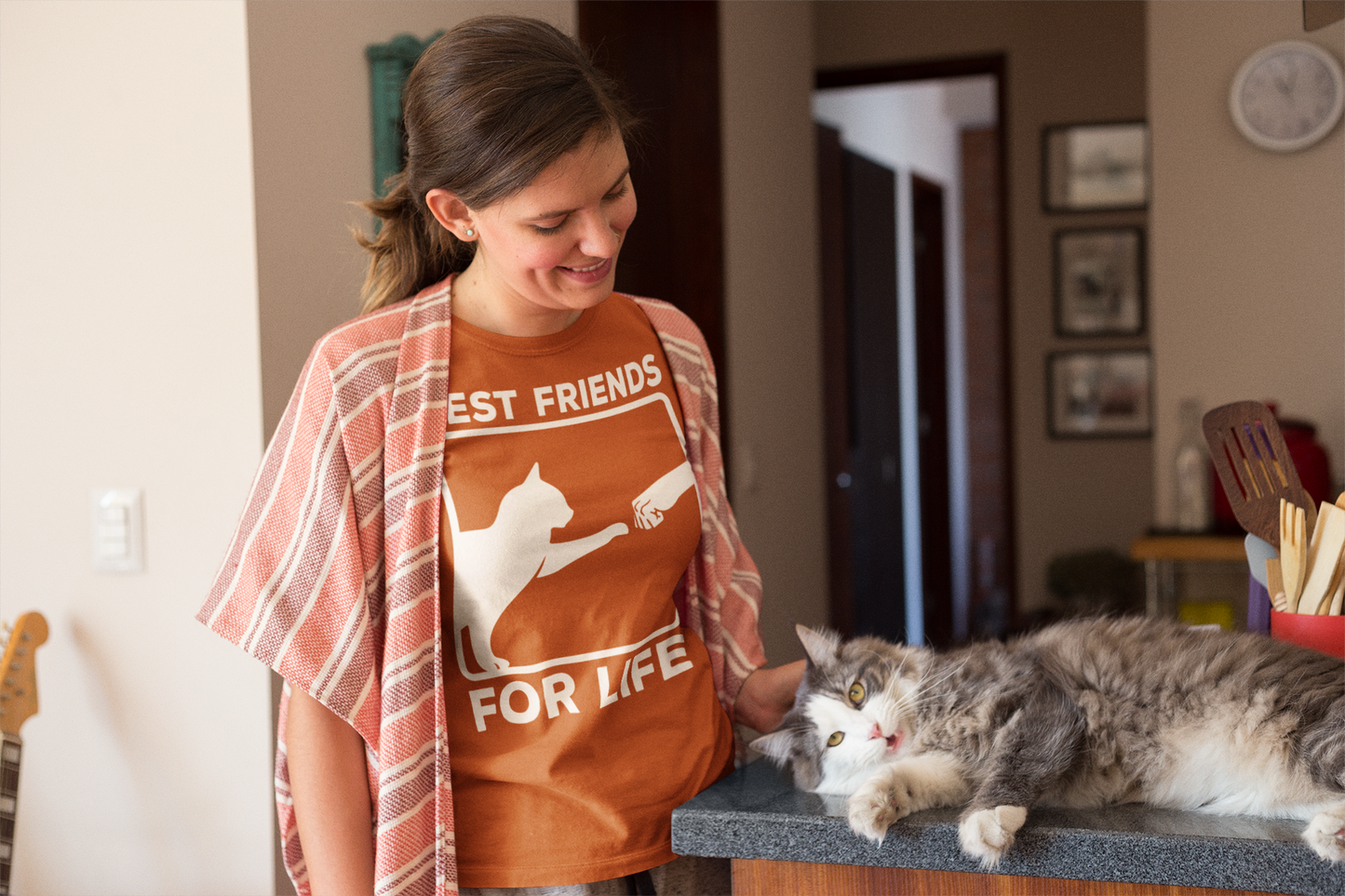 Best Friends for Life - Cat and Human Bond Tee