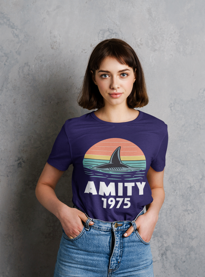 Amity 1975 - Jaws Fan Tribute Graphic Tee