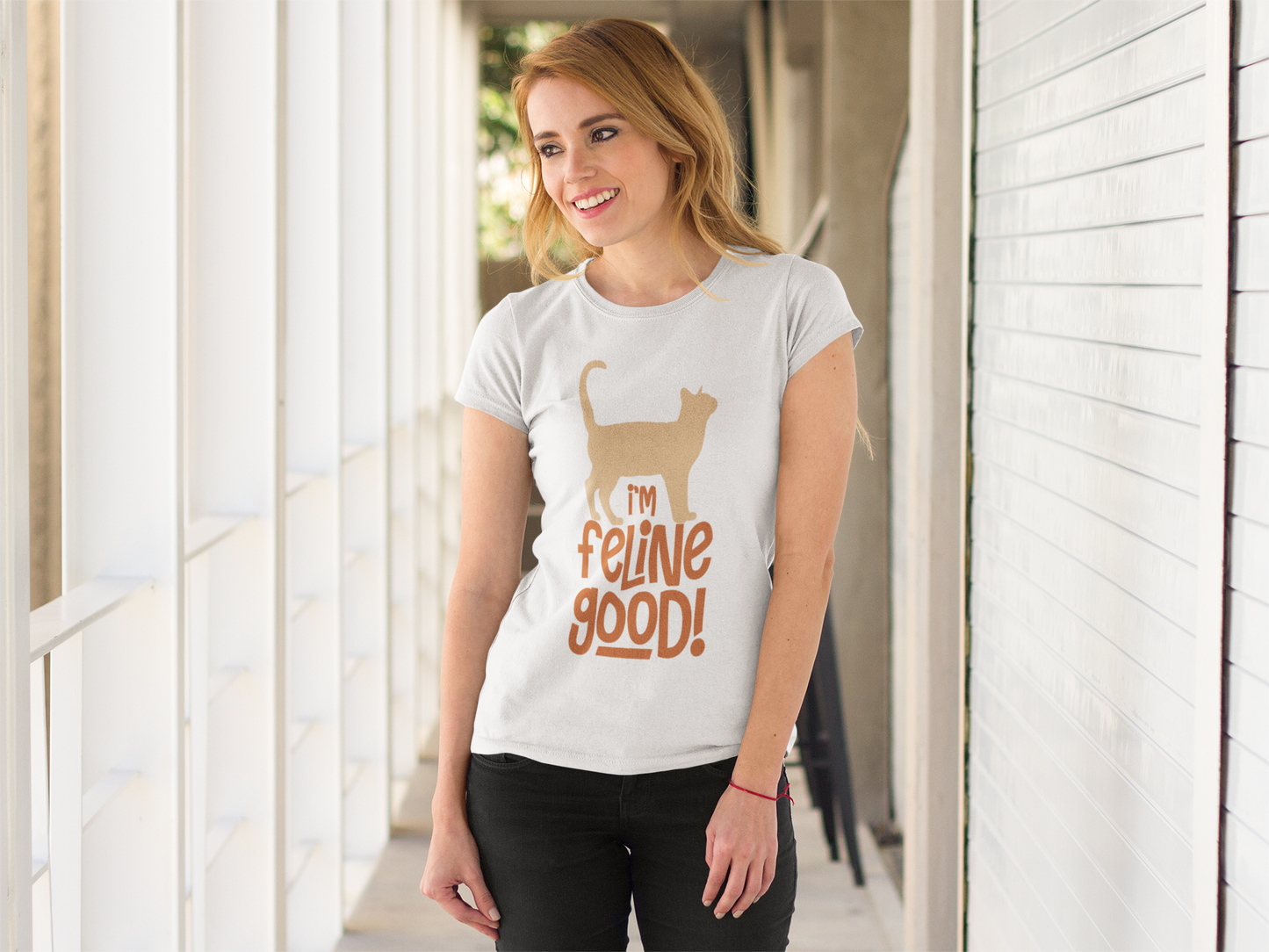 I'm Feline Good - Cat Silhouette Tee