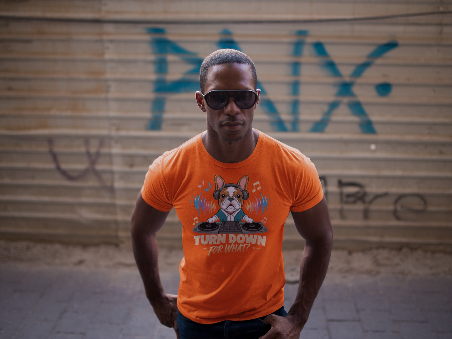 DJ French Bulldog T-Shirt - Turn Down for What Edition